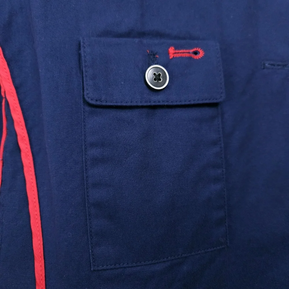 Riviera Red Men's Sport Coat Lightweight Summer Cotton Blazer Navy Blue 40 R NWT